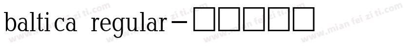 baltica regular字体转换